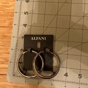 Alfa I hoop silver earrings